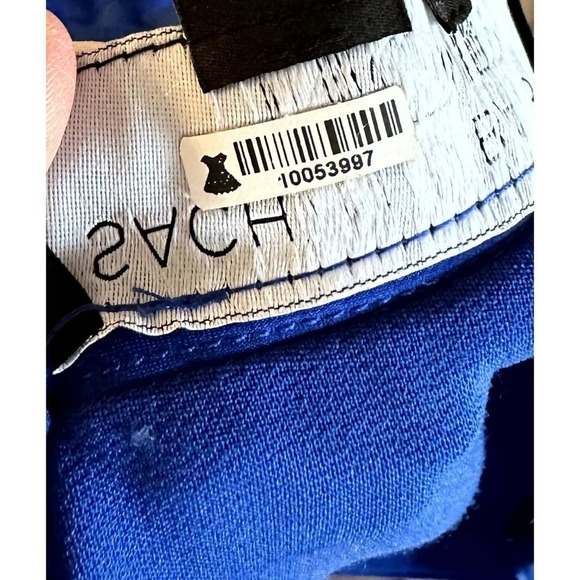 Sachin & Babi Noir Keyhole Ruffle Trim Royal Blue Dress - Picture 10 of 10